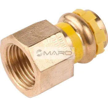 rozdělovač topení KAN-therm Copper V Gas Přechod Cu lisovací s vnitřním závitem SPG4270GV pro plyn 15 x 1/2 ", 2254044000