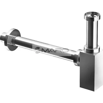 Sifon Slovarm Sifon umyvadlový bez výpusti P-970KS hranatý 5/4" x 32 mm, mosaz/chrom, 672313