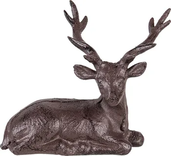 Clayre & Eef Dekorativní soška jelena kovová