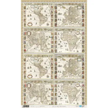 Rýžový papír 54x33 NÁMOŘNÍ MAPA - Rice Paper 54x33 MARITIM map