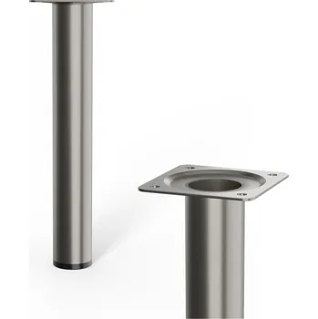 Stolová podnož Walteco Nábytková noha kulatá, průměr 30mm, výška 200mm, nerez design