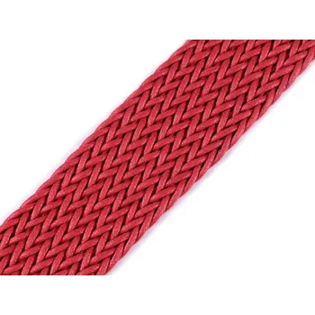 Splétaný popruh šíře 50 mm, barevný barva: červená