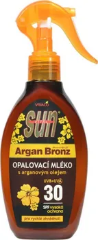 Přípravek na opalování Vivaco Sun Argan Bronz opalovací mléko SPF30 200 ml