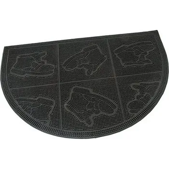 Rohožka Gumová kartáčová rohož Shoes - Squares - 60x40x0,7cm 70080122