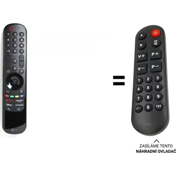 LG 55NANO80P náhradní dálkový ovladač pro seniory.