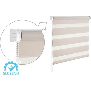 Roleta ZEBRA-SHOP Roleta DEN A NOC / KOMPLET / CHIC / BÉŽOVÁ / DN 6003 Výška: 150, Šířka: 31, Strana ovládání: vlevo