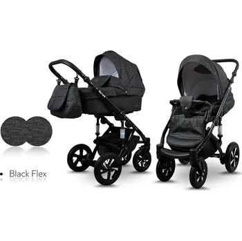 Kočárek Kombinovaný kočárek Raf-pol Baby Lux SKY LARK SOFT ALU 2023 Black Flex