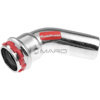 Instalatérský materiál KAN-therm Steel Koleno z uhlíkové oceli lisovací 45°, profil "V", I/A 22 mm, 1562325002