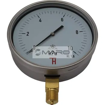 Instalatérský materiál Thermis Manometr standardní 313 spodní ø160 mm, M20x1,5, 0-10 kPa, 313M10M20
