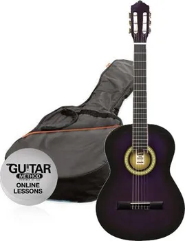 Klasická kytara Ashton SPCG 34 TP Pack fialová