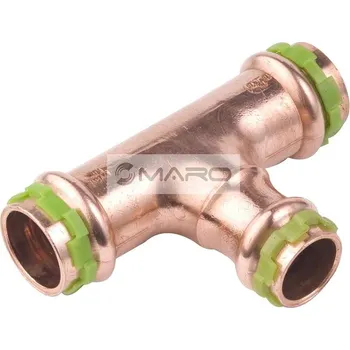 rozdělovač topení KAN-therm Copper V T-kus Cu lisovací redukovaný SP5130RV pro vodu/topení 22 x 15 x 15 mm, 2261260012