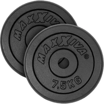 MAXXIVA Sada závaží na činky 2 x 7,5 kg, litina, černá