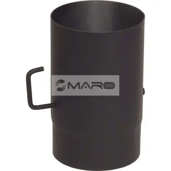 Kouřovod Trubka kouřovodu 1,5 mm s klapkou 160 x 250 mm, černá, A97.021625