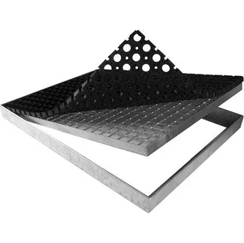 Rohožka Kov. rohož ze svařovaných podlah. roštů s gumou bez pracen Galva - 101,5x60x6cm 00060048