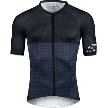 cyklistický dres Force Points krátký rukáv černý M