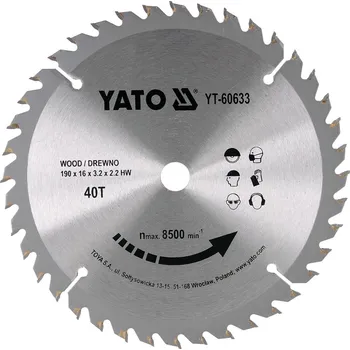 Sada nářadí Kotouč na dřevo 190 x 16 mm 40z