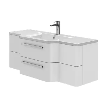 Koupelnový nábytek Lavedo Levanto White 128 koupelnová skříňka s umyvadlem