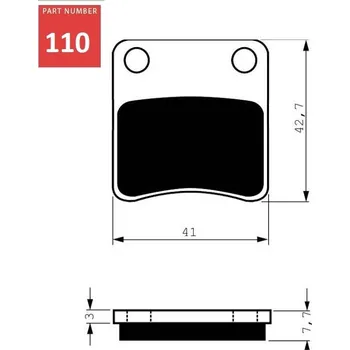 Brzda pro motocykl 110 AD brzdové destičky GOLDFREN