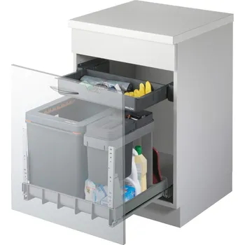 Odpadkový koš Müllex Boxx 55/60-R Bio, odpadkový koš pro čelní výsuv, antracit