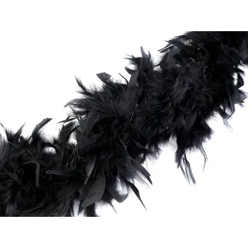 Boa - krůtí peří 90 g délka 1,8 m, barva 6 černá