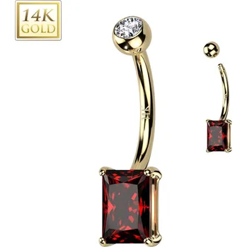 Piercing Šperky4U Zlatý piercing do pupíku Au 585/1000 - ZL01255-YG