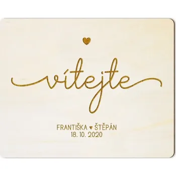 Svatební dekorace Svatební uvítací cedule psací obdélník + doprava zdarma