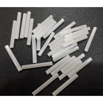 Dětské navlékací korálky Rokajl PRECIOSA - čípky bílá neprůhledná > 25mm/30ks