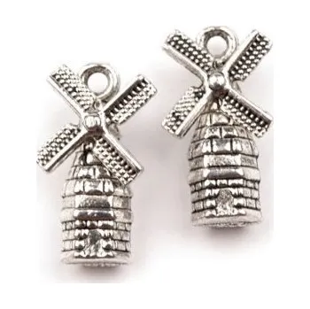 Materiál na výrobu šperku Přívěsek kovový - MLÝN 10x13mm