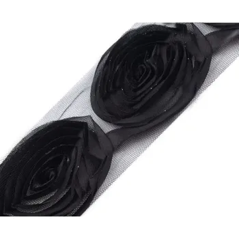 Prýmek na tylu šíře 70 mm - černá (metráž)