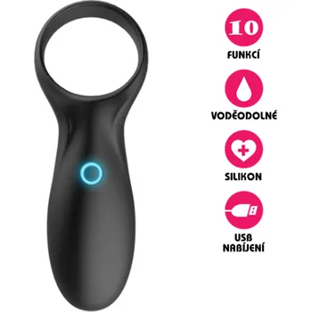 VšeNaSex.cz Vibrační erekční kroužek USB Silicone Ring