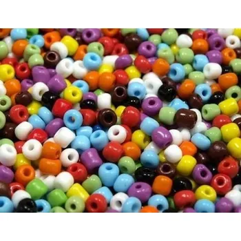 Dětské navlékací korálky Korálky/rokajl - mix barev (mat) > (10/0) Ø2,3mm (sáček 30g)