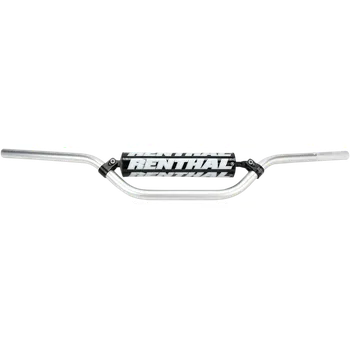 Řídítka Motokrosové řidítka s hrazdou RENTHAL 809 RC HIGHT OFF-ROAD HANDLEBAR barva stříbrná
