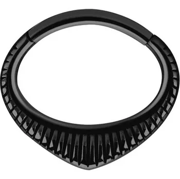 Piercing Piranha Náušnice Indiana Wildcat pro septum 1,2x6mm :: Blackline - černá - 1,2x6mm