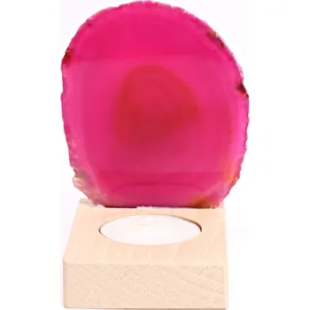 Svícen Magieprirody.cz Achátový svícen plát 8 cm - Top kvalita #373