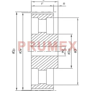 Řemenice 72 L 100 optibelt ZRS s předvrtanou dírou