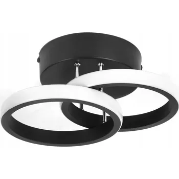 LED panel DomenoLED Stropní / Nástěnné svítidlo kruh 18W černá - Neutrální