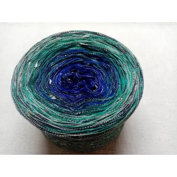 Příze Merino Kaskáda 3-nitka 1000m s nopkovou nitkou (Duhové merino klubko s nopky Kaskáda)