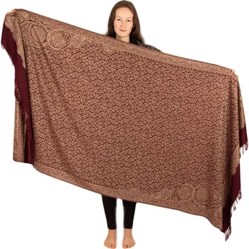 Šála Akrylová šála / pléd Damini Burgundy Large, Sittar