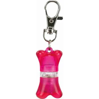 Obojek pro psa Svítící přívěšek TRIXIE kost 2x4cm (MIX BAREV)