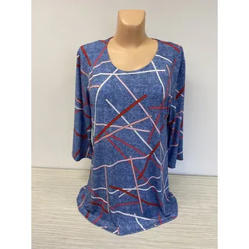 Dámská tunika tuniky a halenky, Barva Světle modrá, Velikost XL 44, Materiál 98% Polyester 2% Lycra