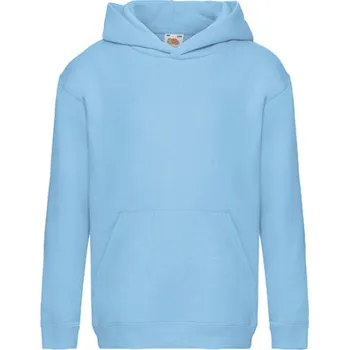 Chlapecká mikina Fruit of the Loom Dětská mikina s kapucí 62-037-0 Sky Blue 164
