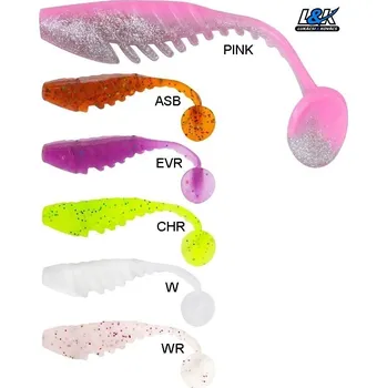 Umělá nástraha L&K gumová vláčecí nástraha Floating Shad 4,5 cm/0,8 g barva: Pink