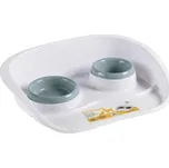 Dvojmiska s táckem modrá