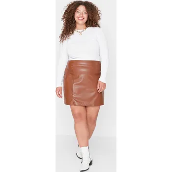 Dámská sukně Dámská sukně Trendyol TBBAW23AZ00035/Brown Trendyol hnědá 1979899