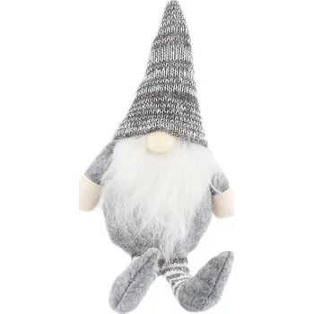 Vánoční dekorace Vánoční skřítek šedý KSN12 30 cm
