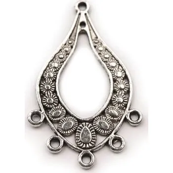 Ramínko Ramínko na naušnice - slza staromosaz 30x46mm (2ks)