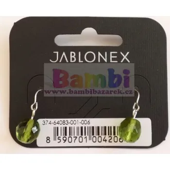 Náušnice Naušnice kulička sklo broušená - zelená khaki > Ø10mm