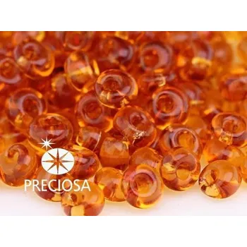 Dětské navlékací korálky PRECIOSA Drops - topaz > 5/0 (sáček 10g)