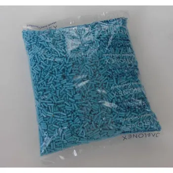 Dětské navlékací korálky Rokajl PRECIOSA - tyčky hladké 7mm - modrá tyrkysová (sáček 20g)