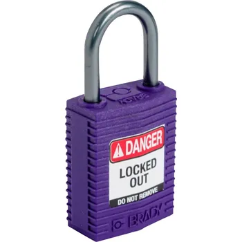 Visací zámek Nylonový zámek s hliníkovým okem SafeKey kompakt,fialová,1 ks